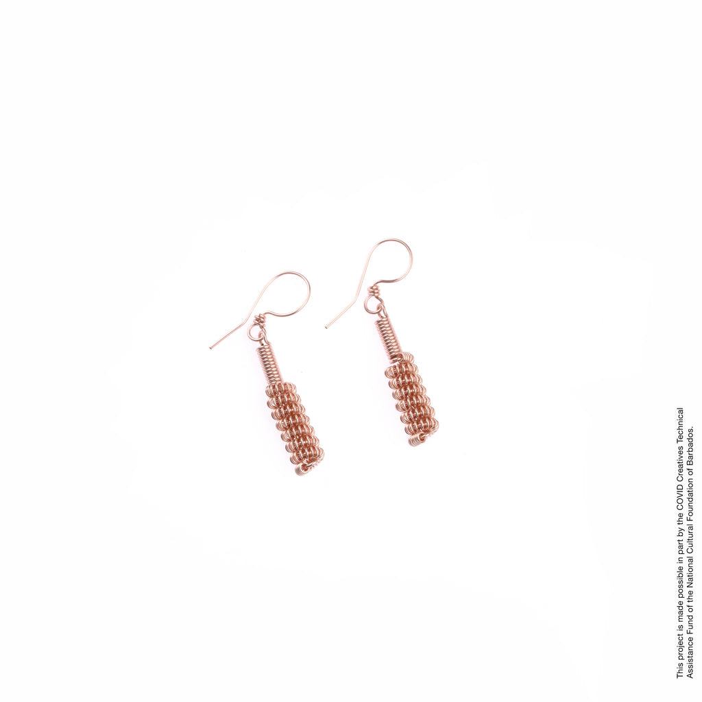 Copper Coiled Earrings Angelique Jewelry Barbados